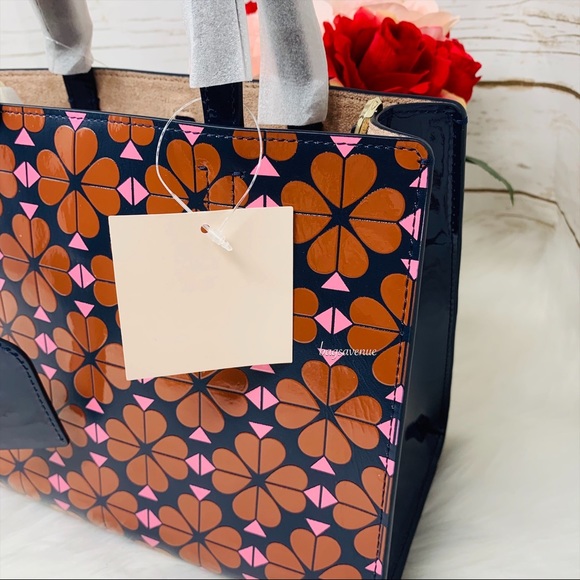 #bagsavenue FAST SHIPPING Kate spade Sam floral spade medium satchel NWT - Picture 5 of 11
